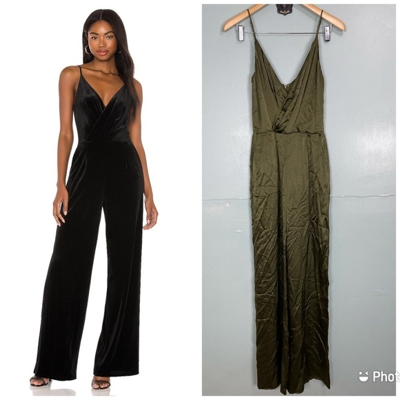 L’agence Maeve Jumpsuit Silk Green Sleeveless Wide‎ Leg Green Sz 2 - Picture 1 of 6